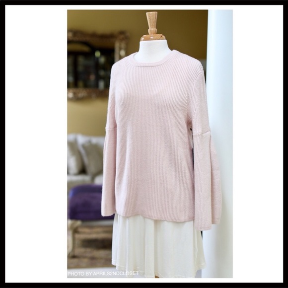 VINCE CAMUTO COZY LUXE KNIT BLUSH TUNIC SWEATER - Picture 2 of 7